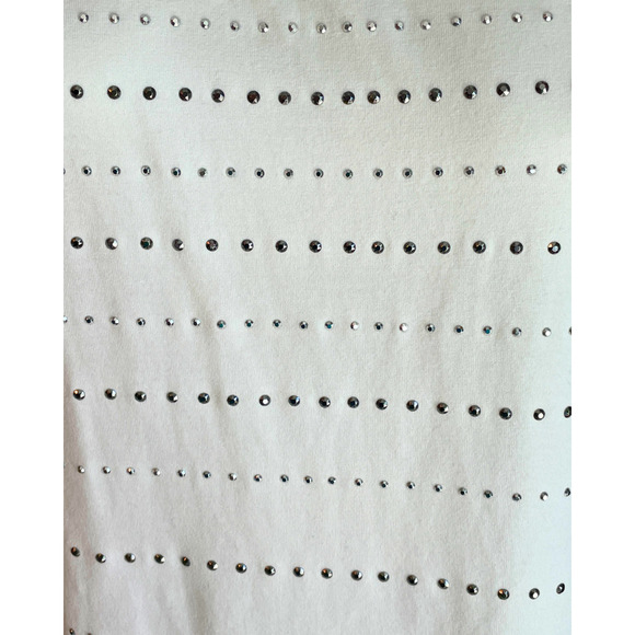 Lot of 2 Sz M White Knit Tank Tops WHBM Embellished Loft Lace Good for Layering - Picture 13 of 16